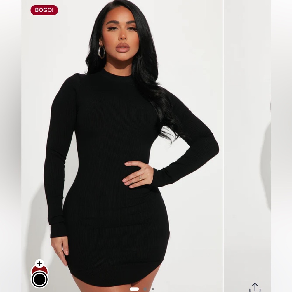 Beverly Hills Snatched Tunic Long Sleeve Dress